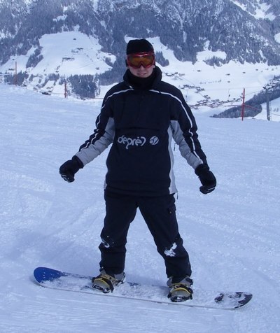 Paul Snowboarding in Austria